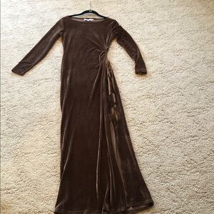 Petal & Pup Brown Velvet dress